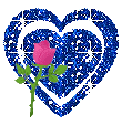 Gif animé coeur bleu